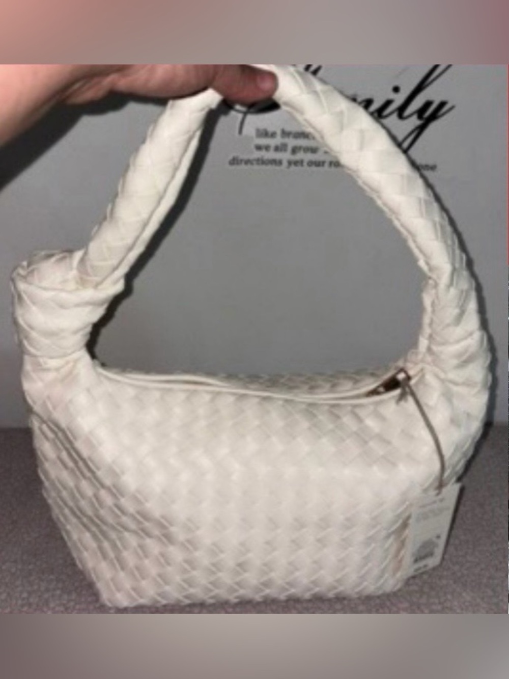 Woven White Shoulder Bag - Designer Style